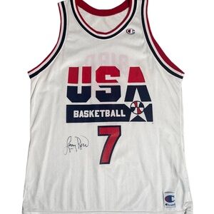 Vintage Champion Larry Bird Dream Team Jersey Autographed